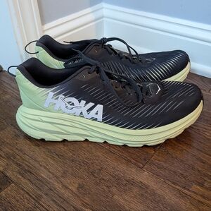 Hoka Rincon 3 Men's Black Yellow Running Shoes Size 12